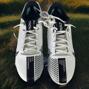 Nike Force Zoom Trout 7 Pro Baseball Cleats White Black CQ7224-101 Men’s Size 8